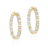 Inside-Outside Diamond Hoop Earrings Hoop Earrings Goshwara Yellow Gold