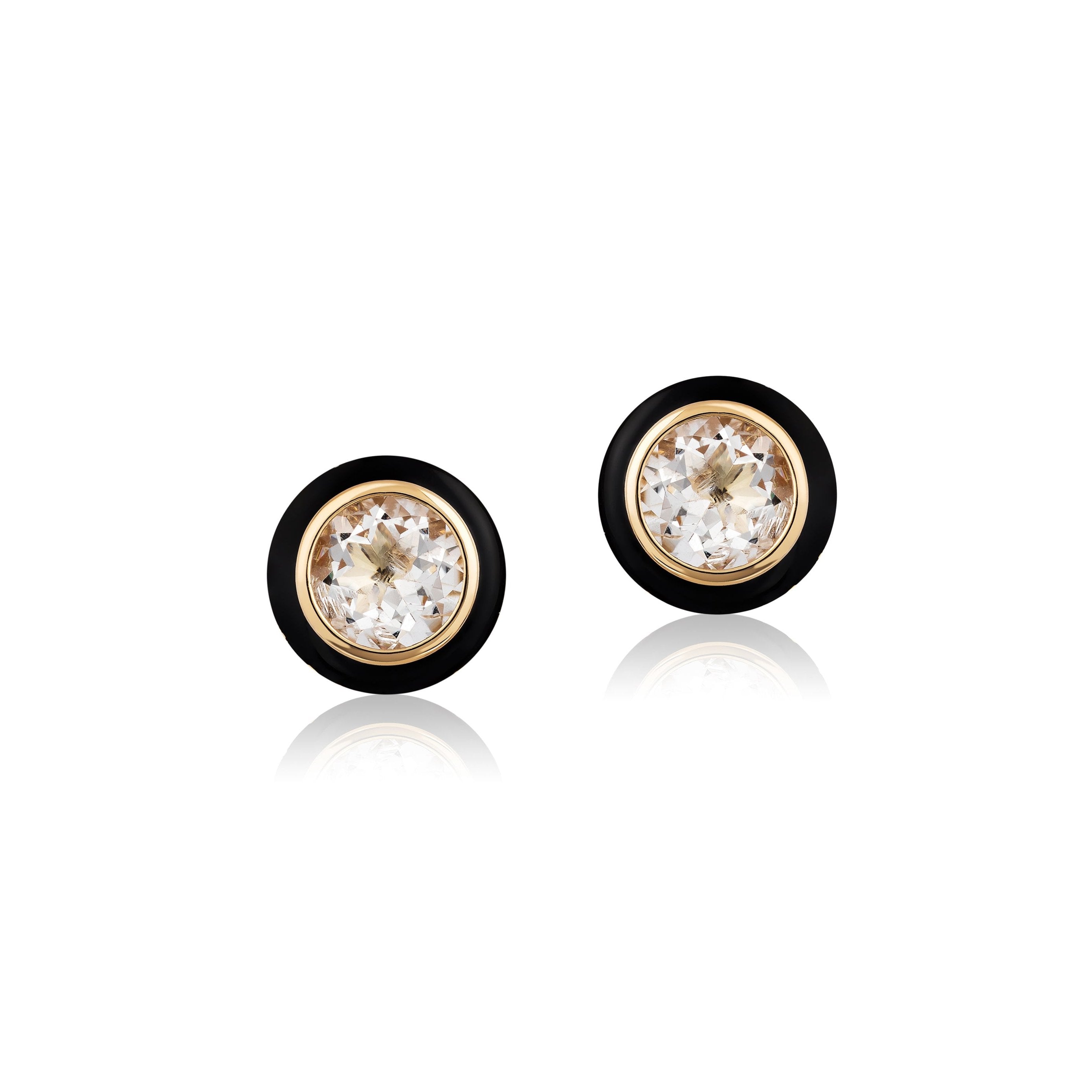 Round Enamel Stud Earrings Stud Earrings Goshwara