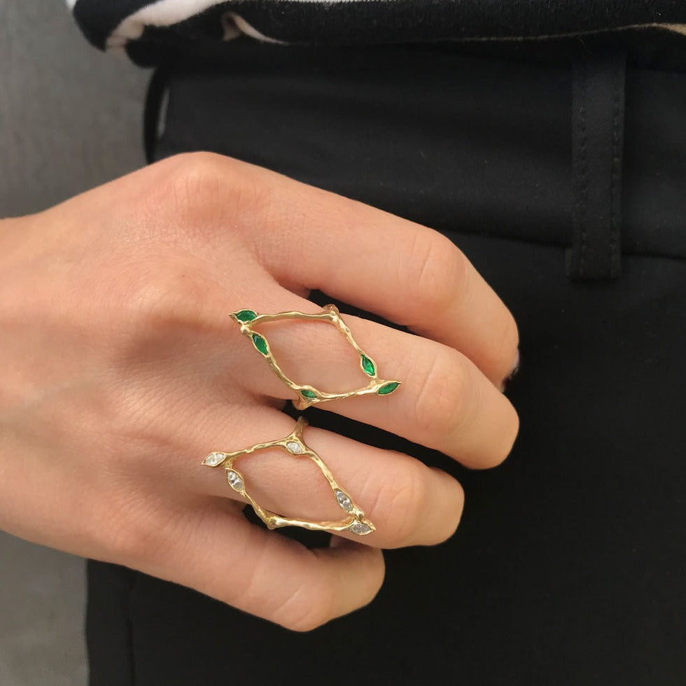 Five Stone Marquise Shaped Ring Ring Jaine K Designs