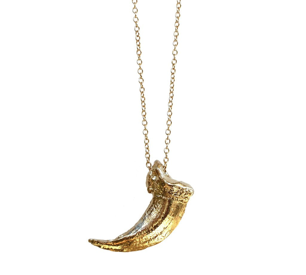 Wolf Claw Necklace Pendant Necklace Elisabeth Bell Jewelry Yellow Gold