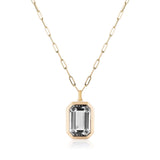 Emerald-Cut Pendant Necklace Pendant Necklace Goshwara Rock Crystal