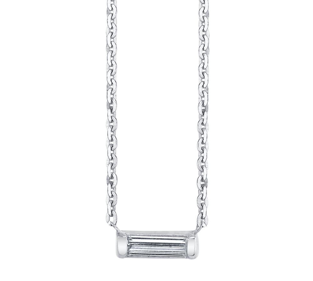 Petite T Necklace Necklace Amy Gregg Jewelry White Gold