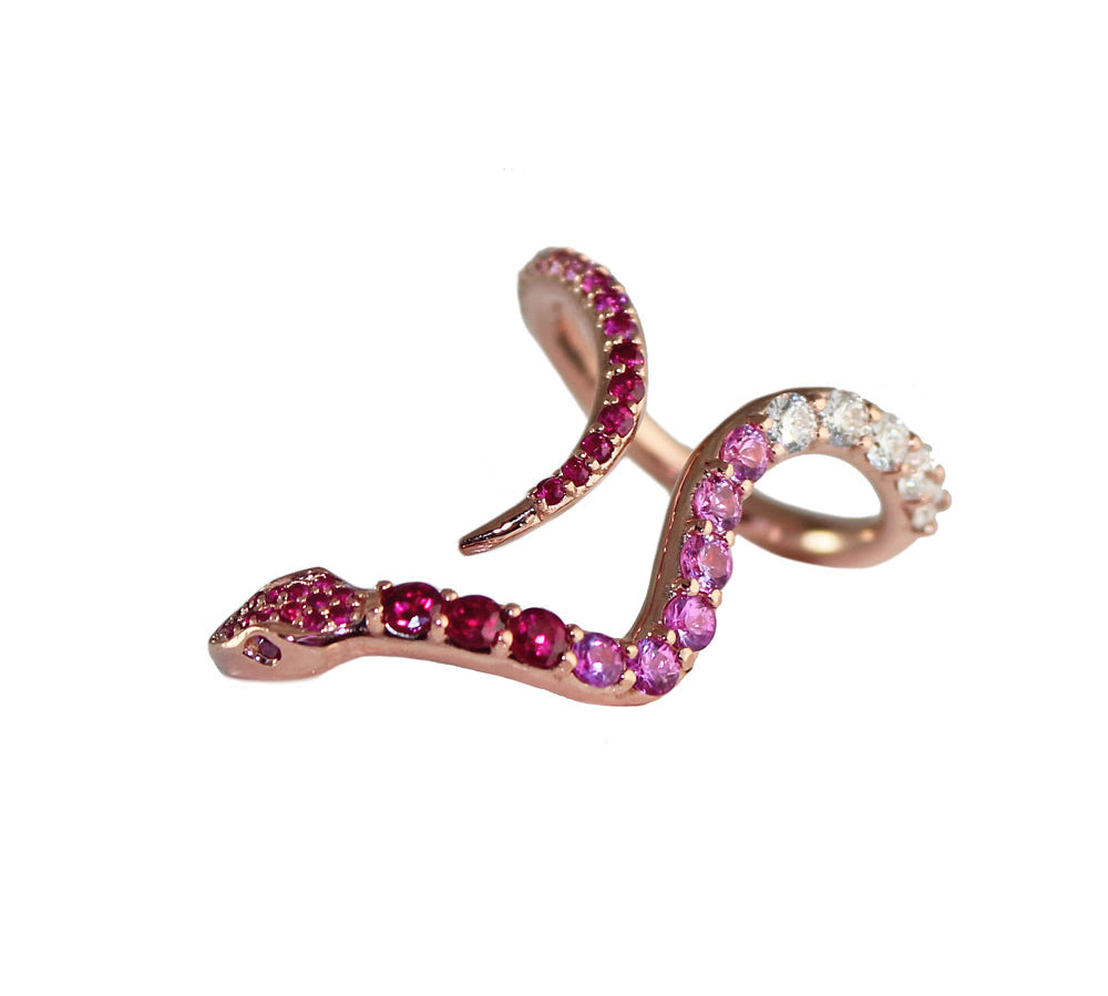 Pave Hues Snake Ring Ring Perez Bitan Ruby Snake