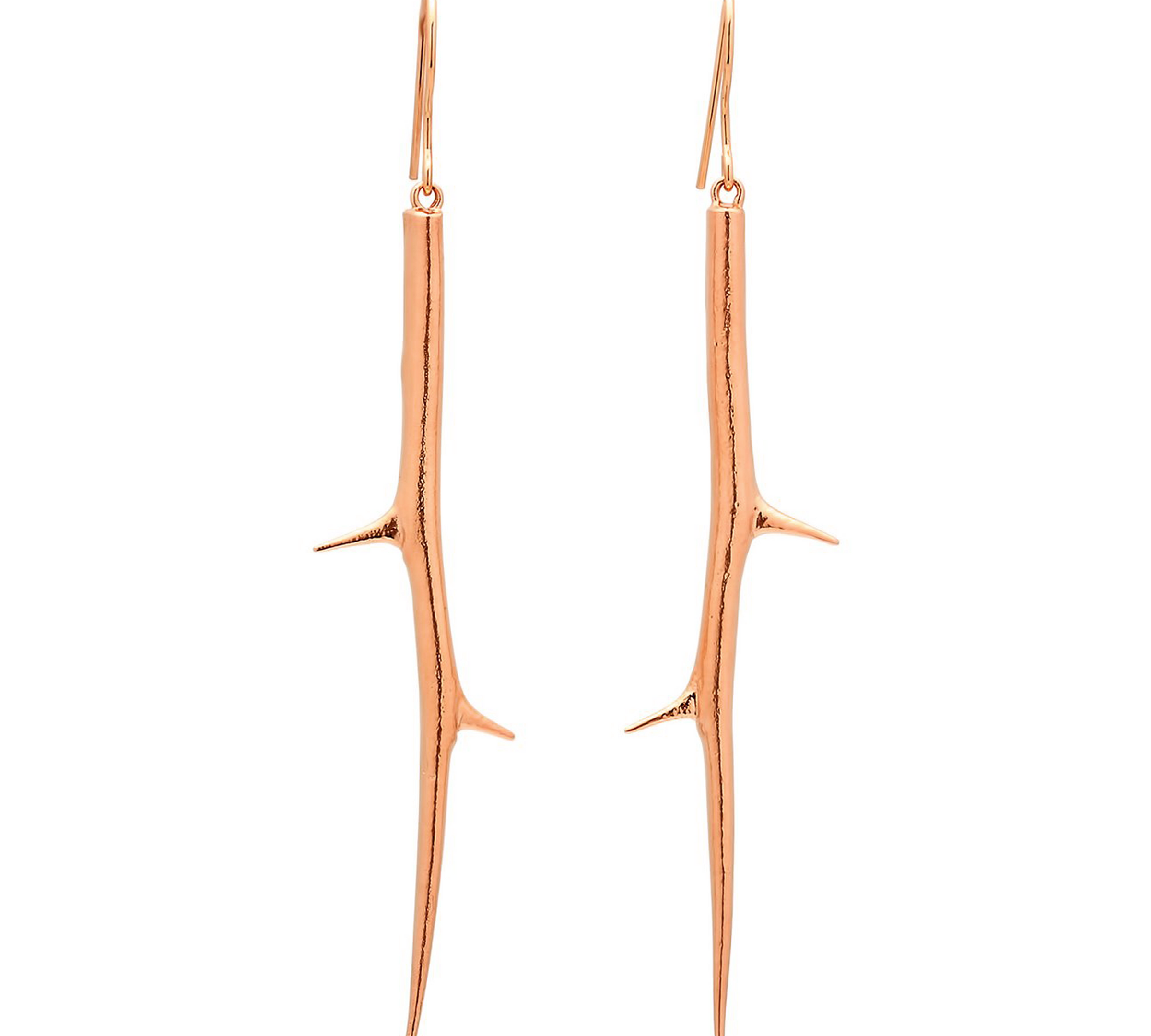 Long Thorn Earrings Drop Earrings Elisabeth Bell Jewelry Rose Gold  