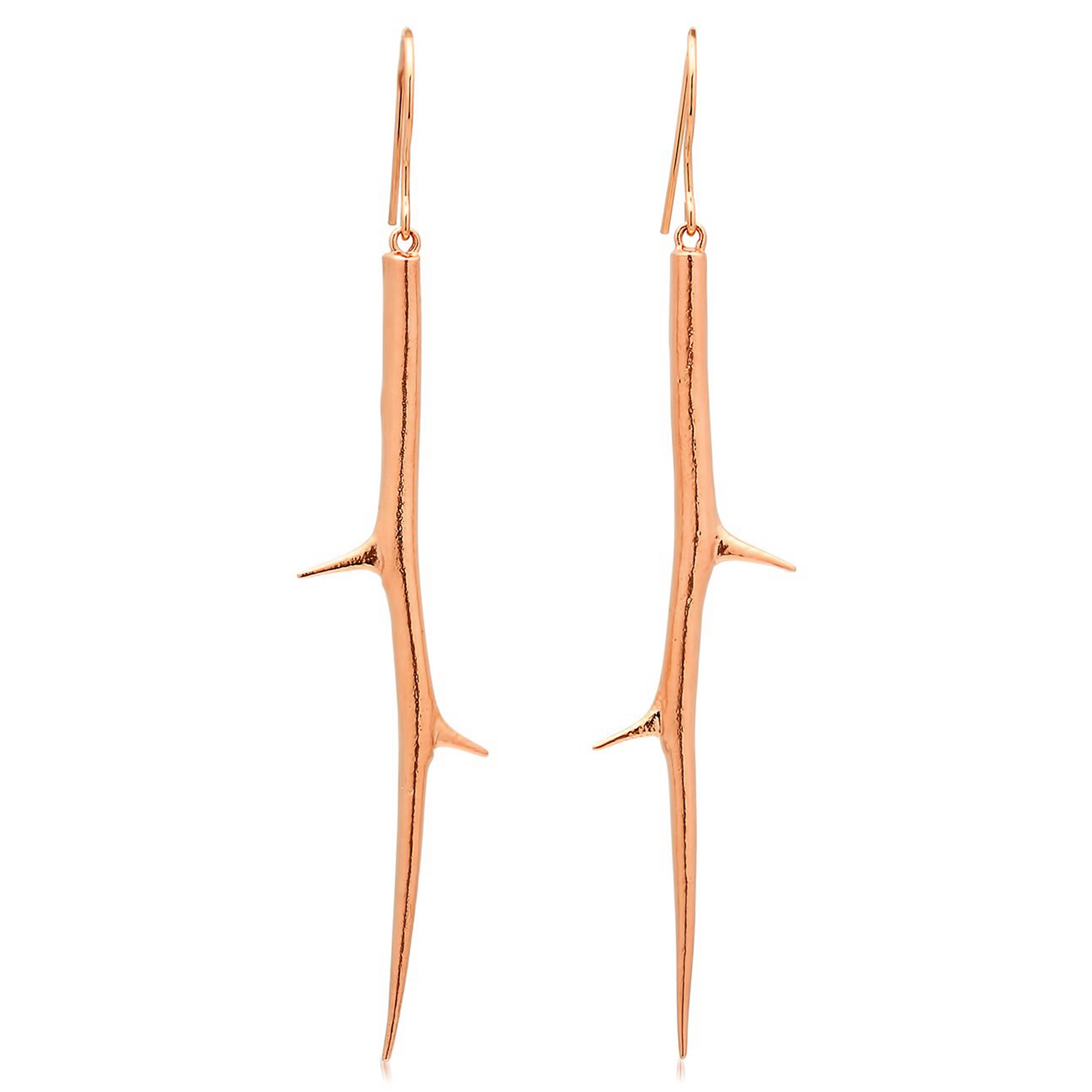 Long Thorn Earrings Drop Earrings Elisabeth Bell Jewelry Rose Gold  
