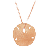 Large Sand Dollar Necklace Pendant Necklace Elisabeth Bell Jewelry Rose Gold
