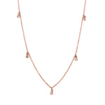 Five Diamond Shaker Collar Necklace Necklace Jaine K Designs Rose Gold
