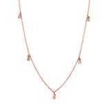 Five Diamond Shaker Collar Necklace Necklace Jaine K Designs Rose Gold