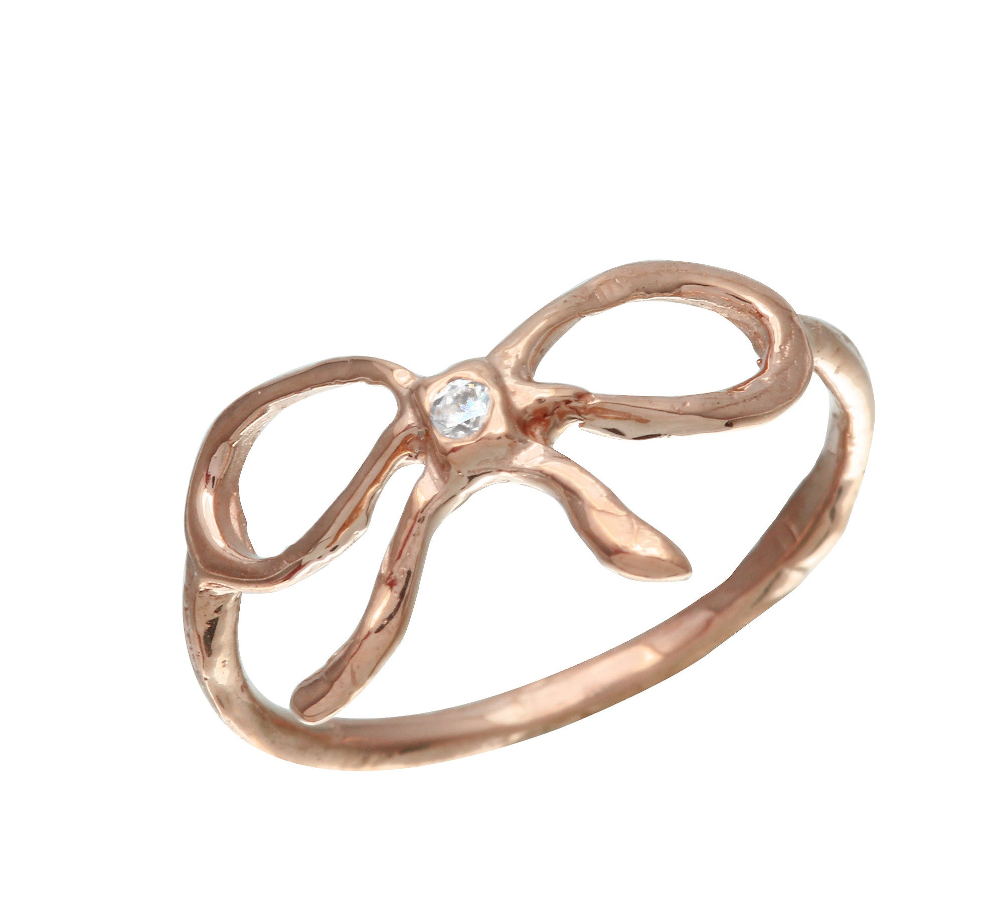Ribbon Diamond Ring Ring Jaine K Designs Rose Gold