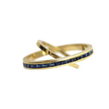 Baguette Saturn Ring Ring Perez Bitan Sapphire