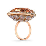 Rose Quartz Horizon Ring Statement Ring Karma El-Khalil