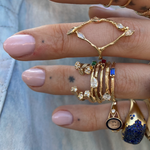 Diamond Pear Willow Ring Ring Elisabeth Bell Jewelry