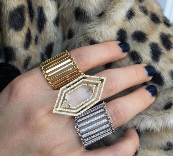 Diamond Linea Ring Cocktail Ring Karma El-Khalil