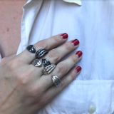 Saffron Two Finger Ring with Diamonds Two Finger Ring Roseark