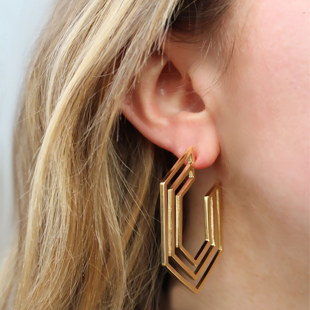 Strata Hoop Earrings Hoop Earrings Karma El-Khalil