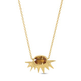 Tiny Yellow Sapphire Starburst Necklace Pendant Christina Magdolna Jewelry