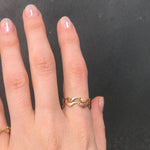 Flock Bird Ring with Black Diamond Eye Stack Ring Yakira Rona