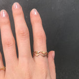 Flock Bird Ring with Black Diamond Eye Stack Ring Yakira Rona