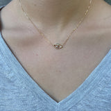 Starry Eyed Necklace with Diamond Lashes Pendant Necklace Jaine K Designs