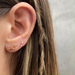 Diamond Leaf Stud Stud Earrings Jaine K Designs