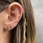 Diamond Leaf Stud Stud Earrings Jaine K Designs
