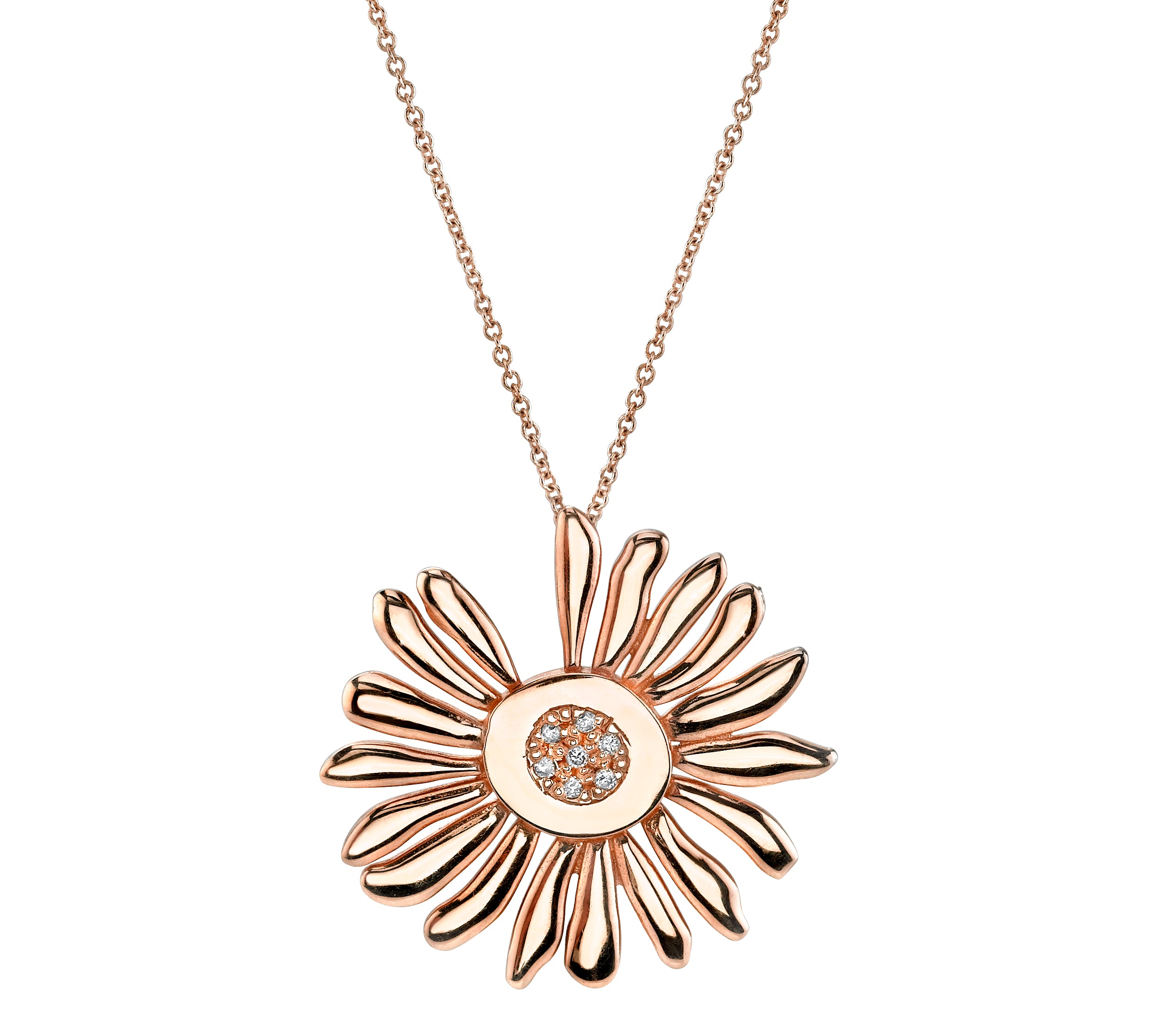 The Daisy Necklace Pendant Necklace Roseark Jewelry Rose Gold
