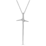 Thorn Necklace Pendant Necklace Elisabeth Bell Jewelry Small White Gold Diamonds
