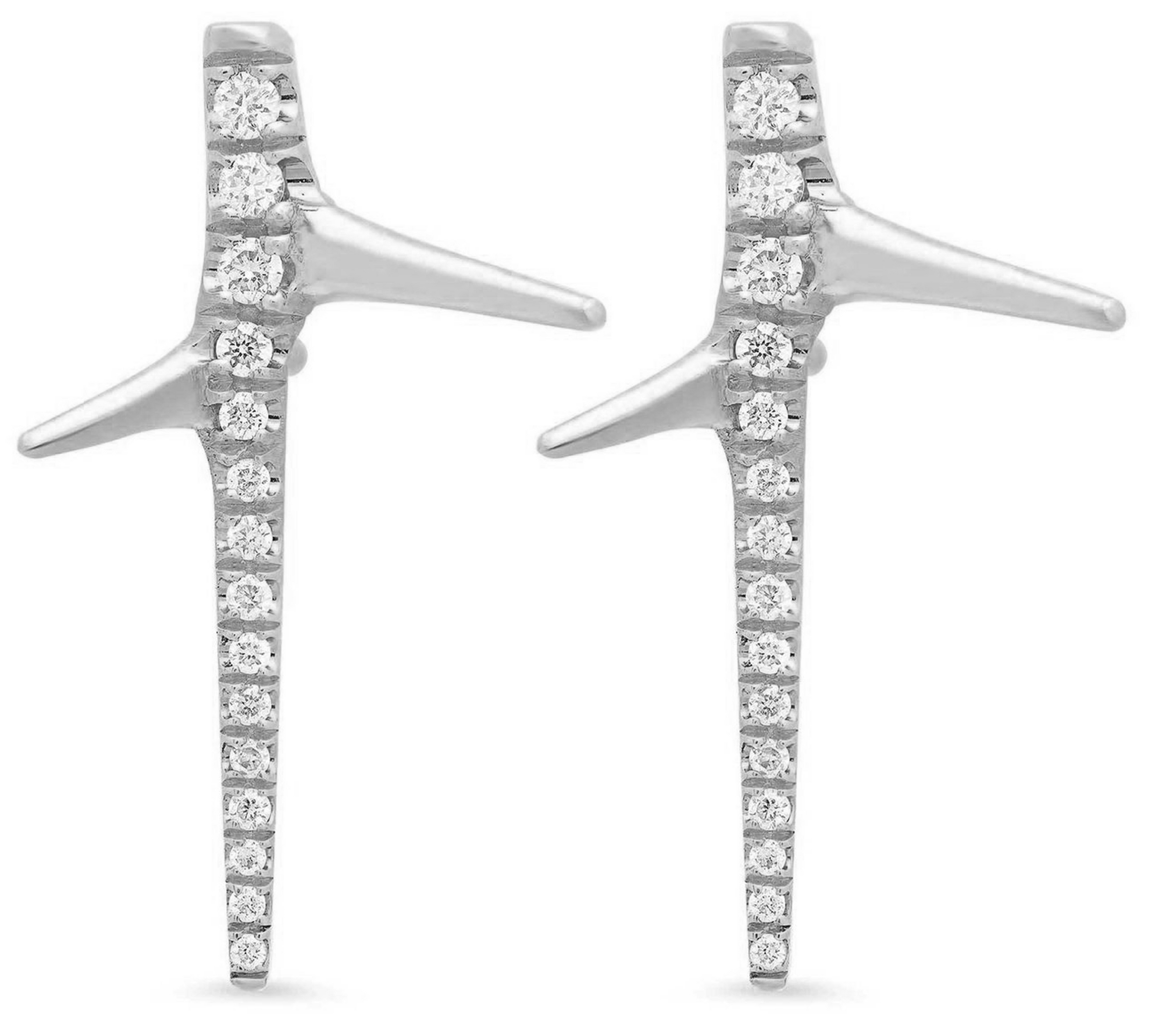 Thorn Studs Stud Earrings Elisabeth Bell Jewelry White Gold Diamond 