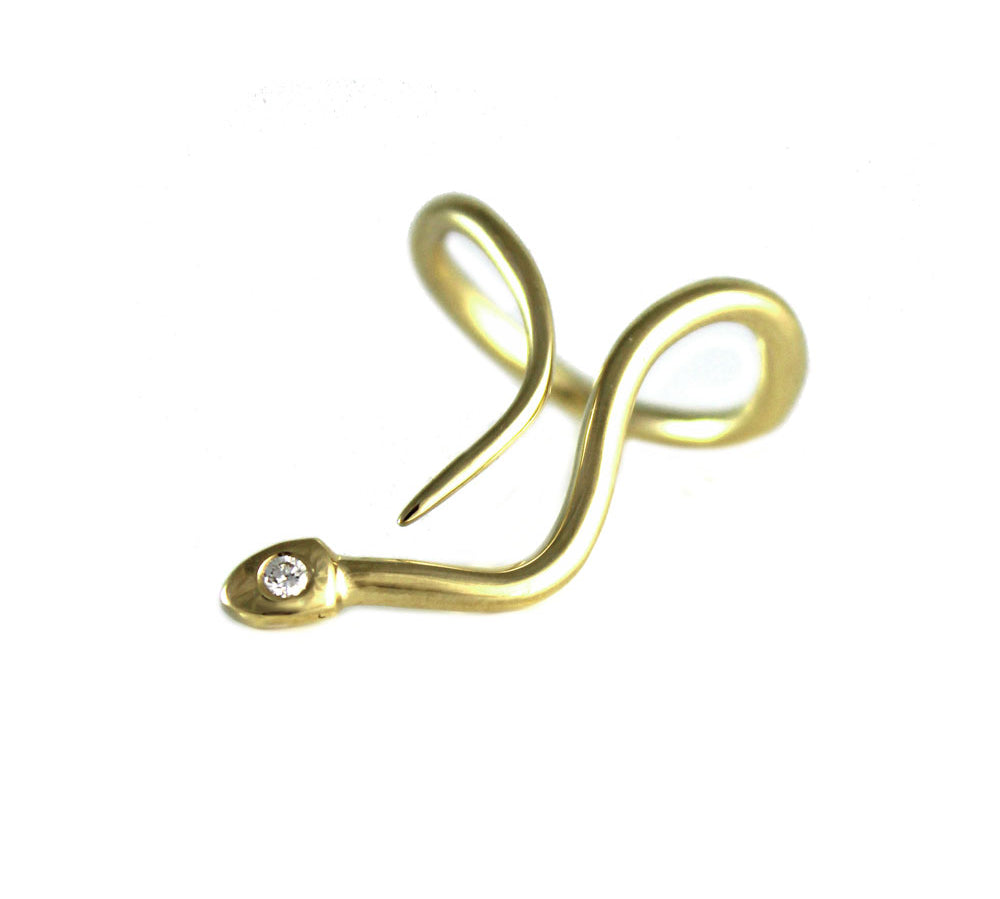 Mini Snake Ring with Stone Ring Perez Bitan Diamond