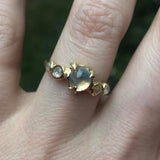 Five Bezel Moonstone Ring Ring Jaine K Designs