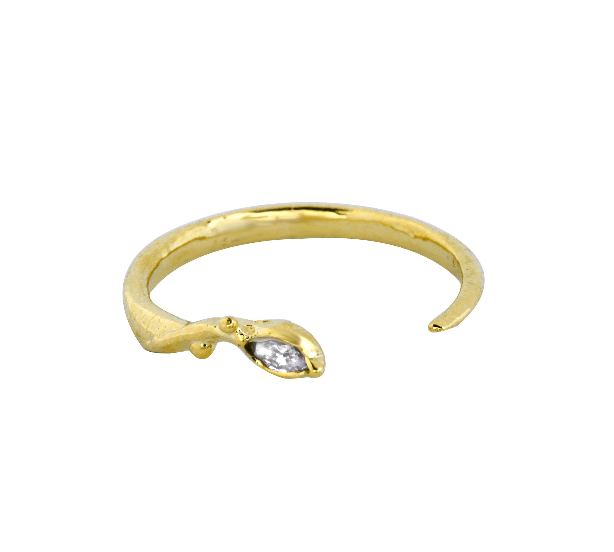 Marquise Leaf Open Ring Ring Jaine K Designs