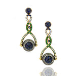 Full Pave Spinning Ball Drop Earrings Statement Earrings Carolyn Rodney   