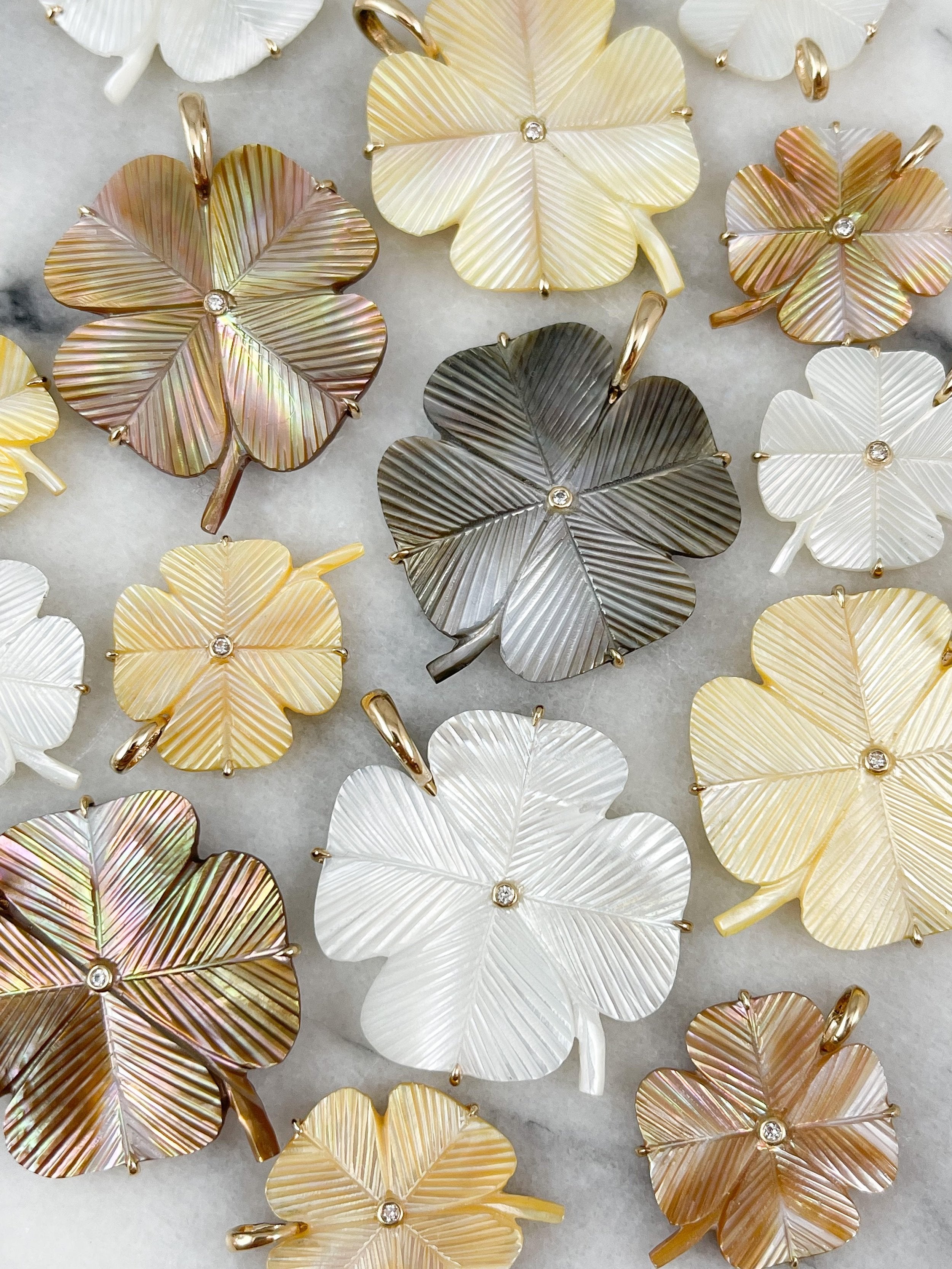 Clover Pendant with Diamond Pendant Maura Green