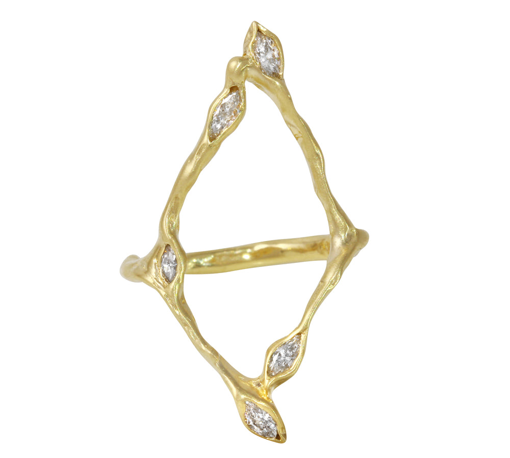 Five Stone Marquise Shaped Ring Ring Jaine K Designs Diamond