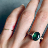 Oval Emerald Ring With Diamonds Ring Jaine K Designs