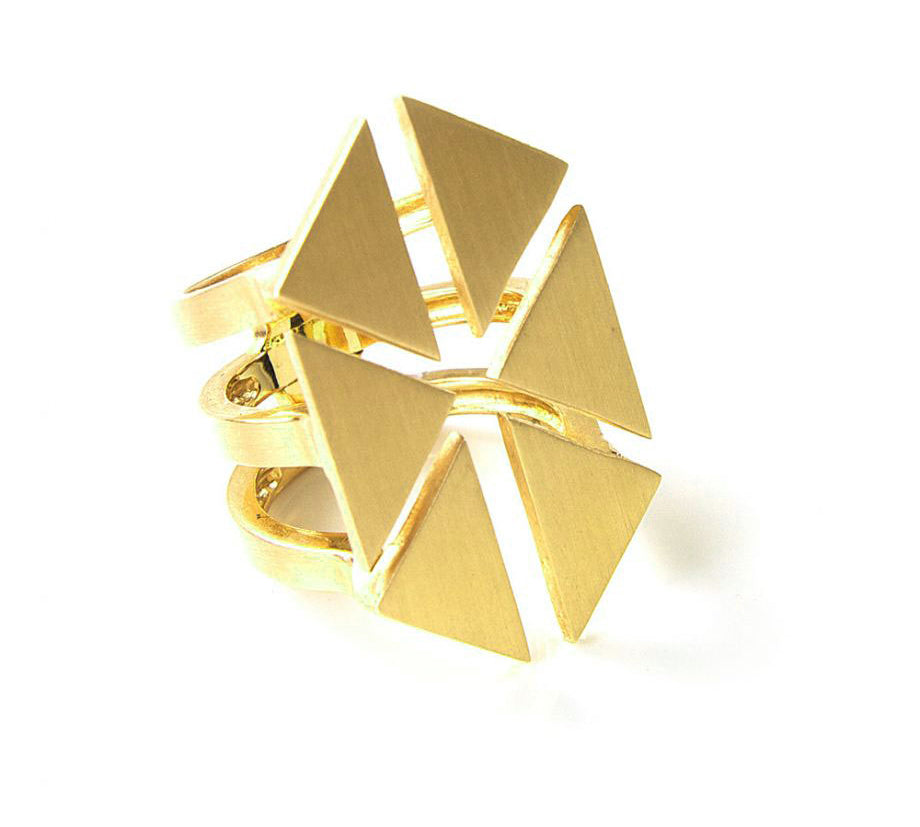 Floating Triangle Ring Statement Ring Karma El-Khalil 5.5