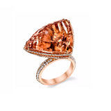 Morganite Ark Ring Cocktail Ring Karma El-Khalil