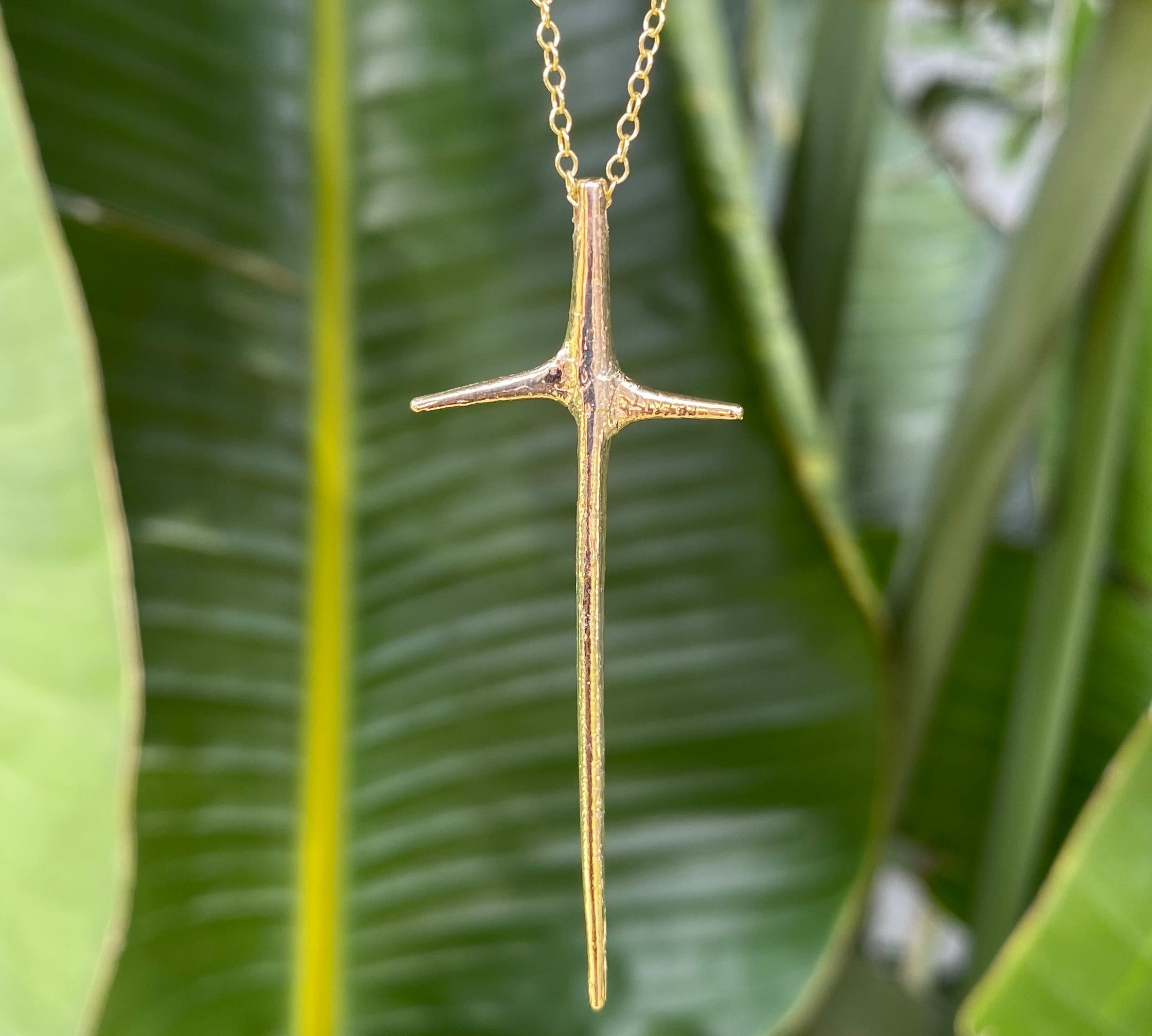 Thorn Necklace Pendant Necklace Elisabeth Bell Jewelry Small Yellow Gold No Diamonds