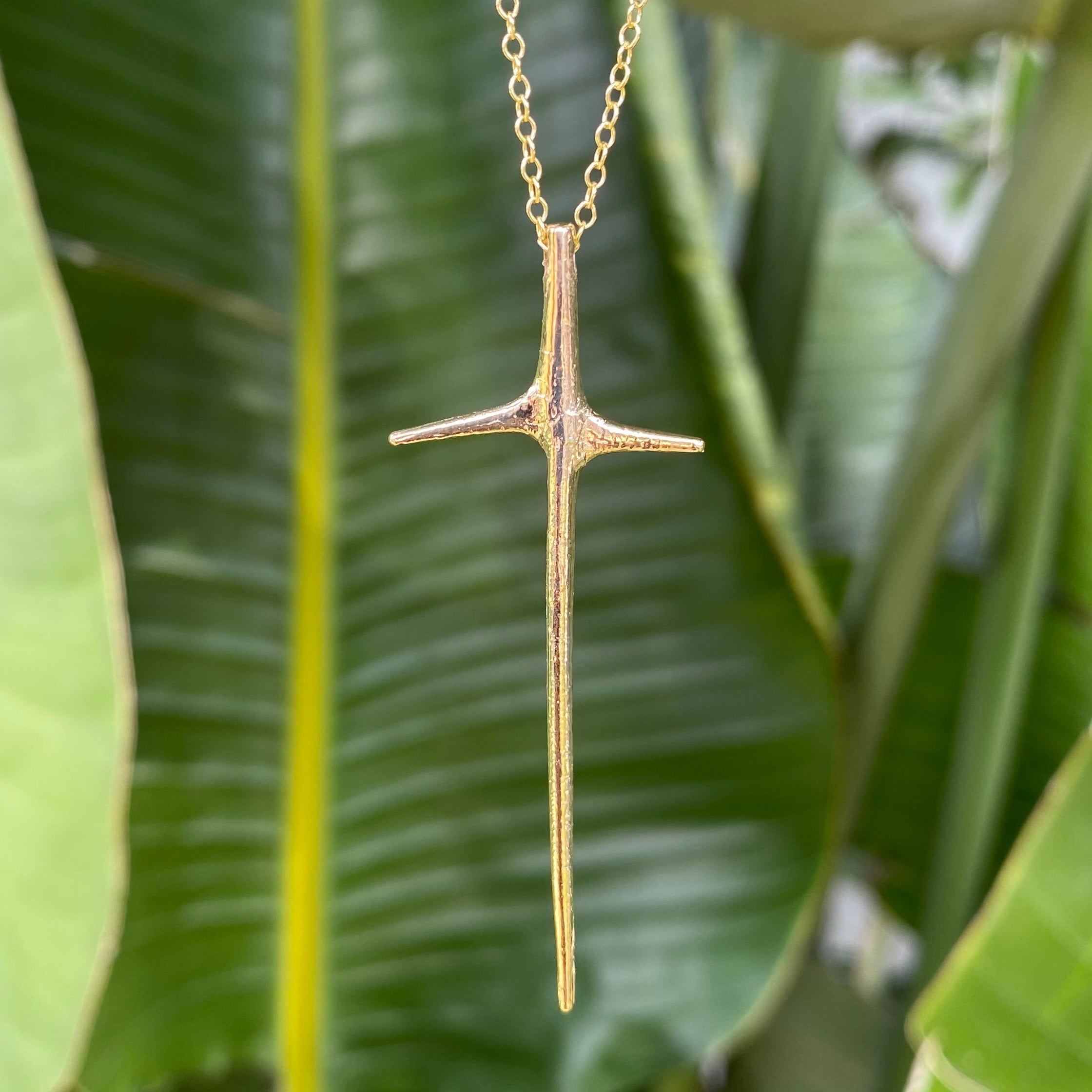 Thorn Necklace Pendant Necklace Elisabeth Bell Jewelry Small Yellow Gold No Diamonds