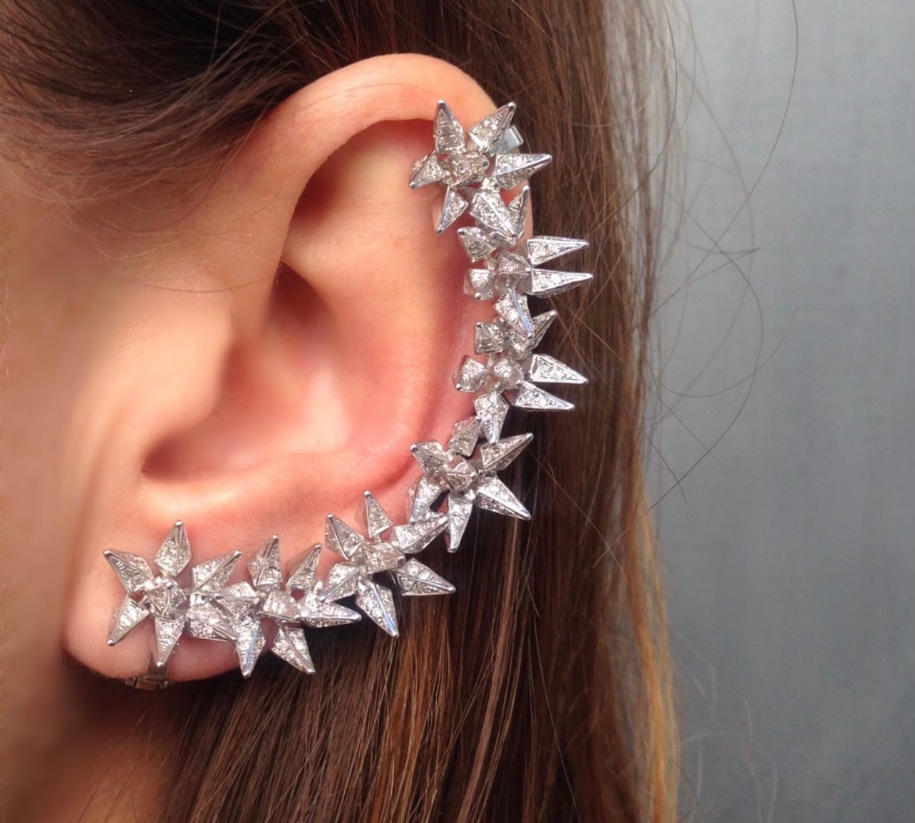 Diamond Hedgehog Ear Cuff Ear Cuff Earring Karma El-Khalil