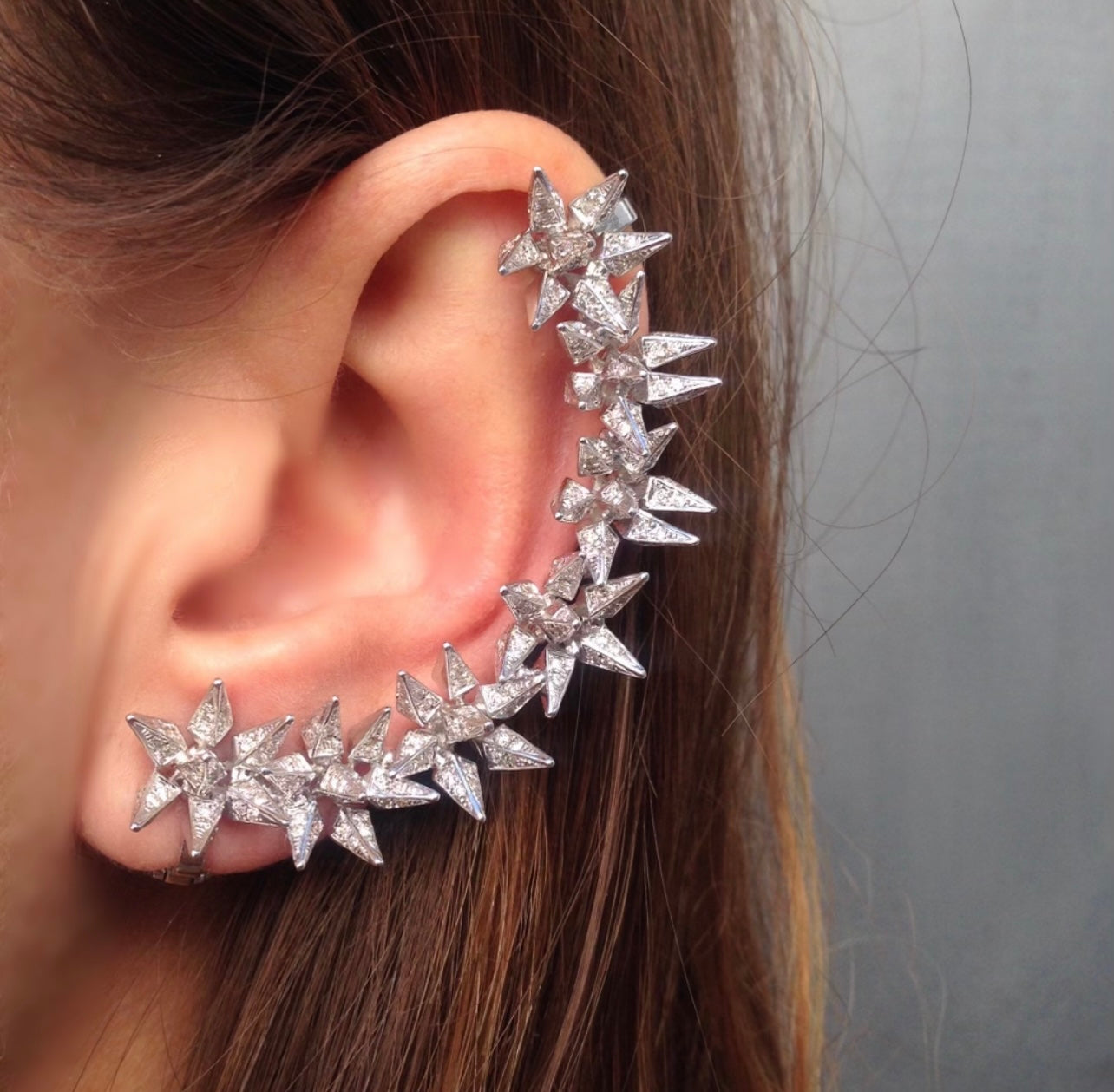 Diamond Hedgehog Ear Cuff Ear Cuff Earring Karma El-Khalil