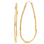 Teardrop Willow Hoops, Pair Hoop Earrings Elisabeth Bell Jewelry Yellow Gold