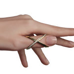 Diamond X Thumb Ring Ring Jagga Jewelry
