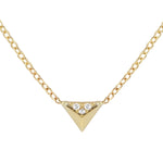 Diamonds-on-One-Side Pyramid Necklace Necklace Jaine K Designs