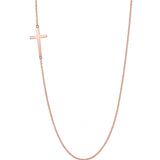 Sideways Cross Necklace Necklace Roseark Sideways Cross Rose Gold