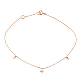Star and Diamond Shaker Anklet Anklet Jaine K Designs