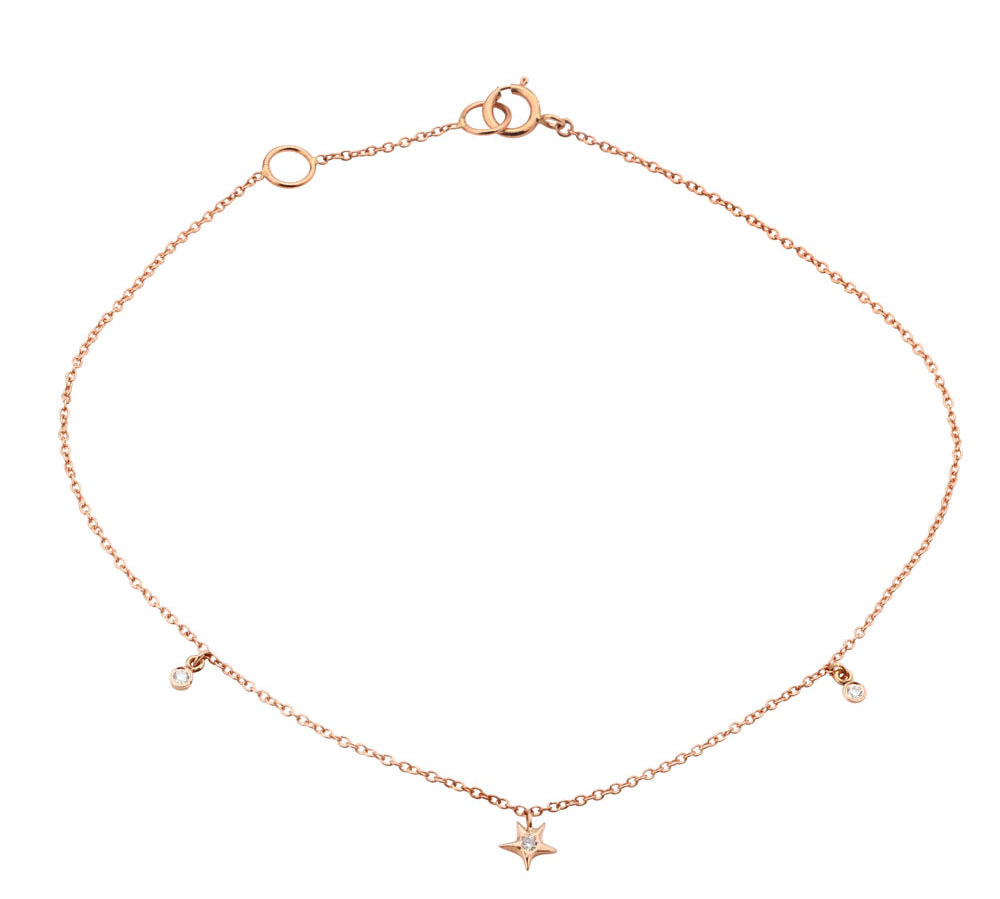 Star and Diamond Shaker Anklet Anklet Jaine K Designs