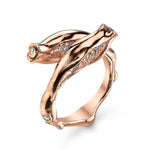 Rosebud Ring with Diamonds, Small Ring Roseark Jewelry Rose Gold