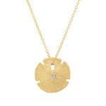 Small Sand Dollar Necklace Pendant Necklace Elisabeth Bell Jewelry