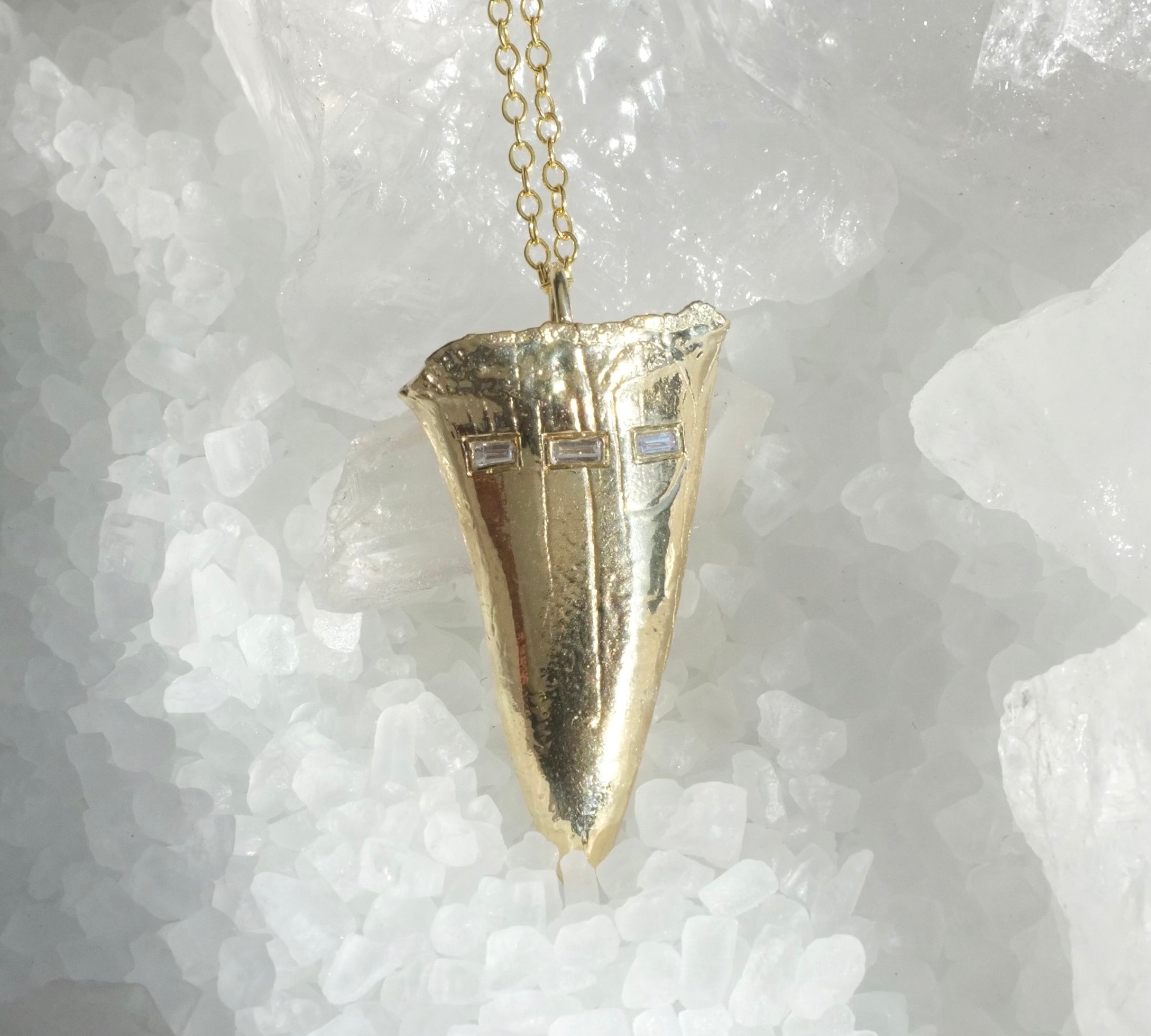 Large Mako Tooth Necklace Pendant Necklace Elisabeth Bell Jewelry